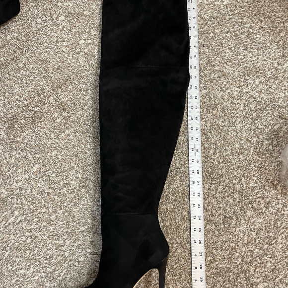 Good American Over the Knee Slouch Suede Black Boots Style GA173K-X size 7.5 NEW - Picture 2 of 6